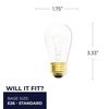 Bulbrite 11-Watt S14 Clear Dimmable Warm White Light Incandescent Light Bulb, 25PK 861015